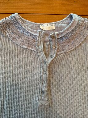 🩶 NWT Free People We the Free Holly Henley in Heather Gray 🩶 Size XS
